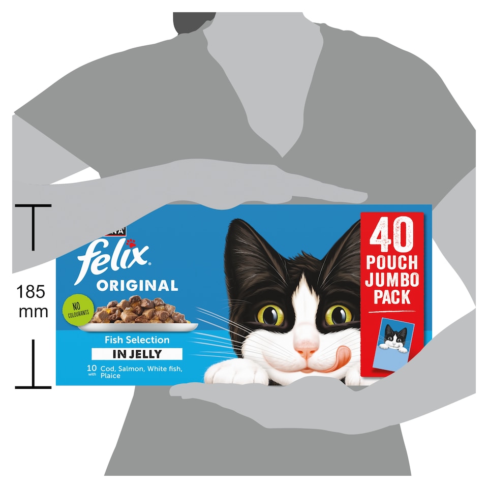 image 1 of FELIX Original Fish Selection in Jelly Wet Cat Food 40x85g