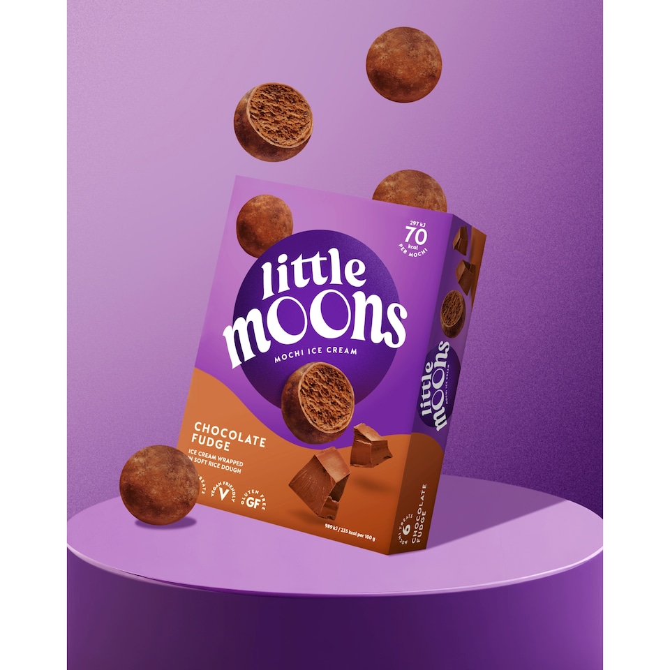 image 1 of Little Moons Chocolate Fudge Mochi Ice Cream 6 x 30g
