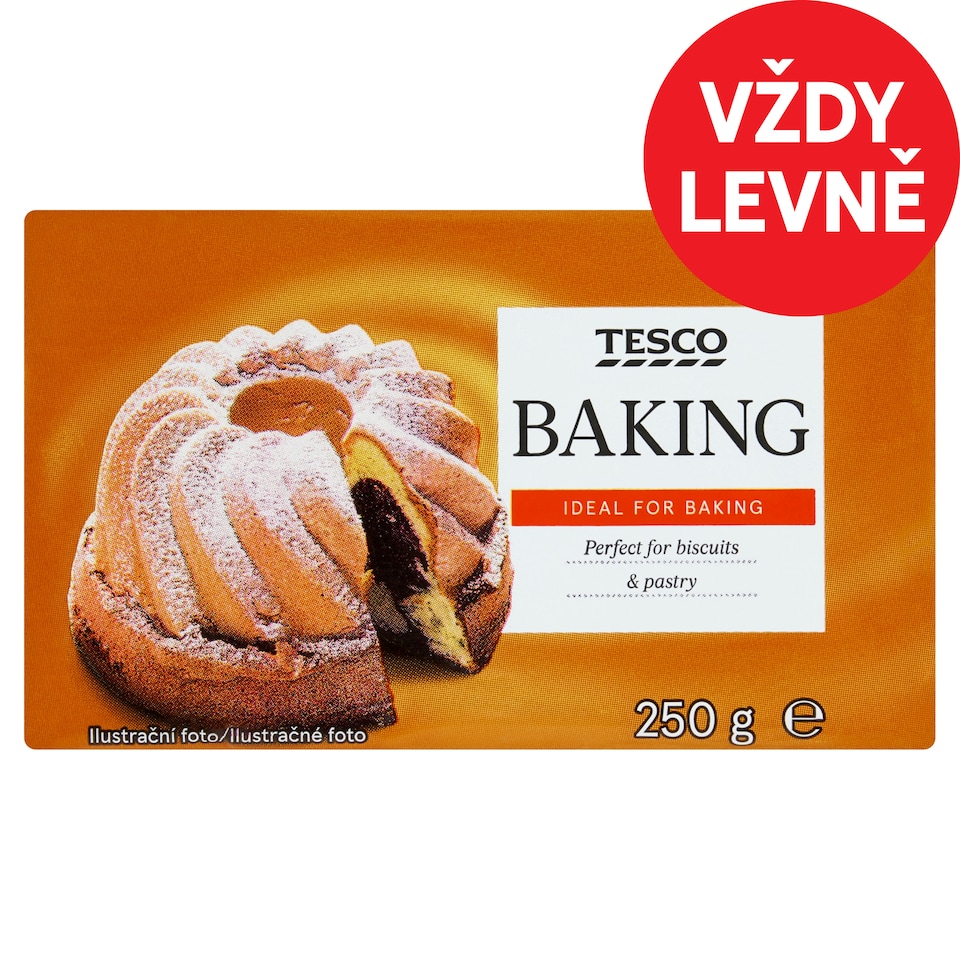 Tesco Roztíratelný rostlinný tuk na pečení 250g