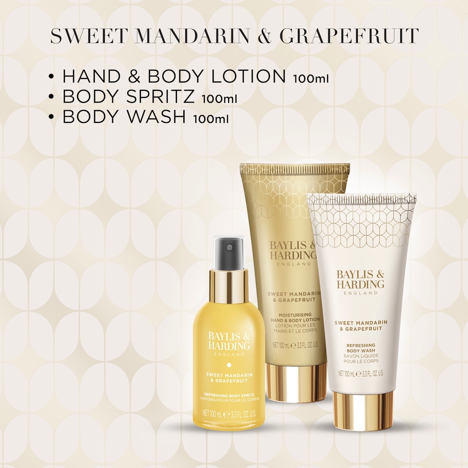 image 1 of Baylis & Harding Sweet Mandarin & Grapefruit Luxury Wash Bag Gift Set