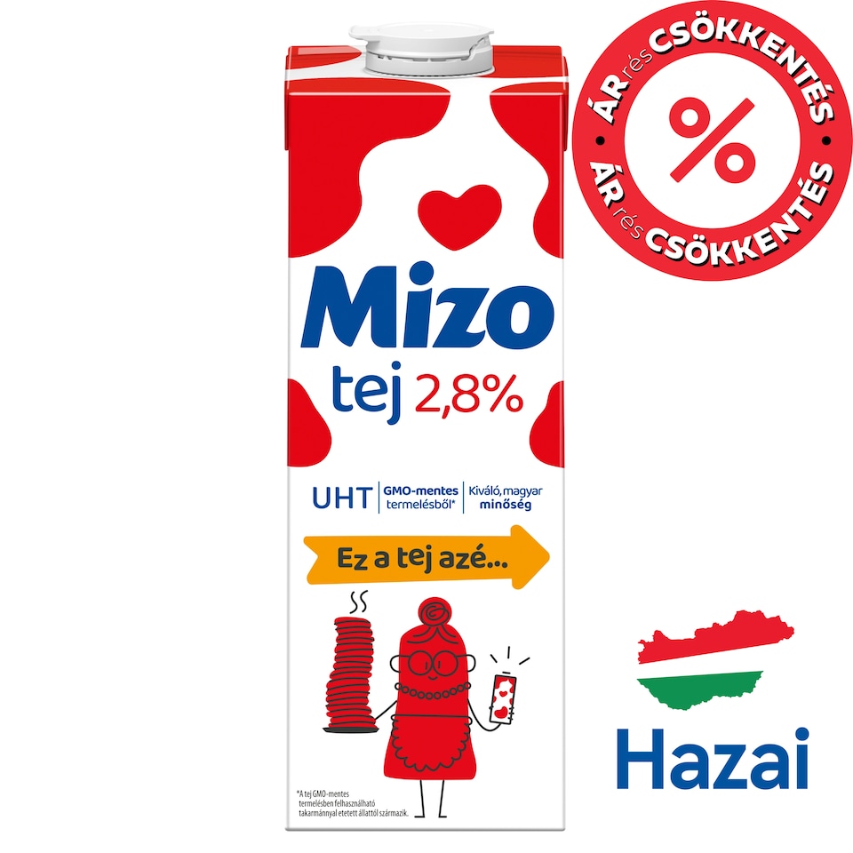Mizo UHT félzsíros tej 2,8% 1 l