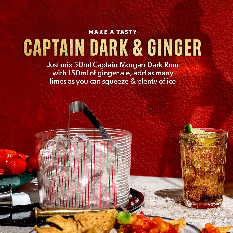 image 1 of Captain Morgan Dark Rum Bottle 40% Vol 70Cl
