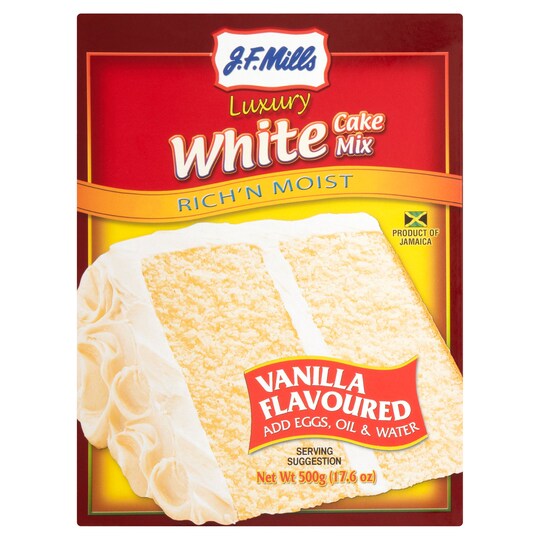 J.F. MILLS WHITE CAKE MIX 500G Tesco Groceries