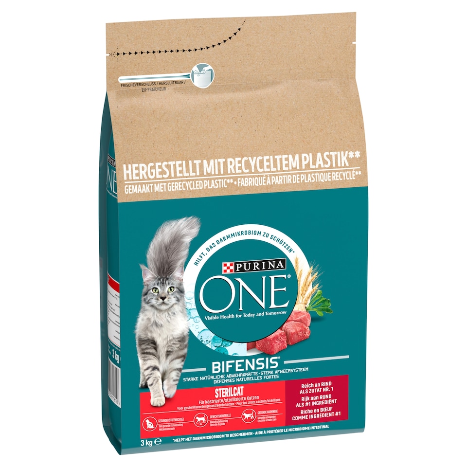 image 1 of Purina ONE Bifensis Sterilised Granules for Cats Beef 3 kg