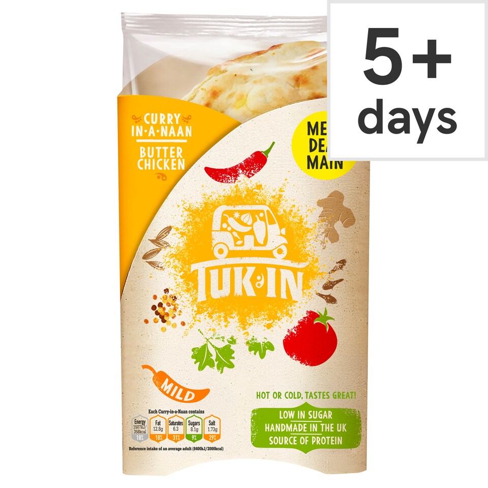 Tuk In Foods Butter Chicken Curry in a naan 180g