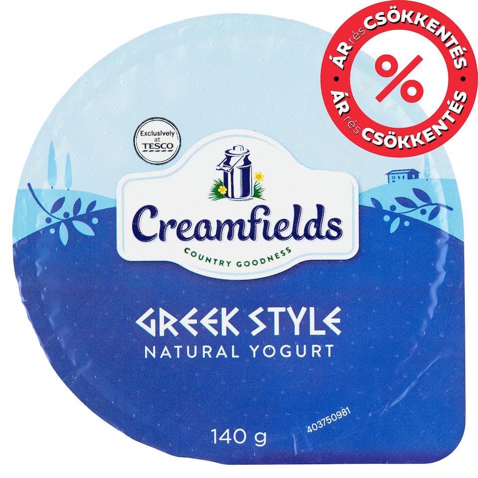 Creamfields Greek Style zsírszegény natúr joghurt 140 g