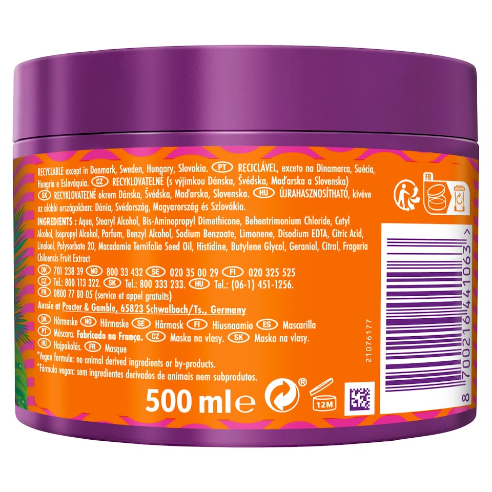 image 1 of Aussie SOS Supercharged Repair Hair Mask for Extremely Dry, Stressed and Damaged Hair