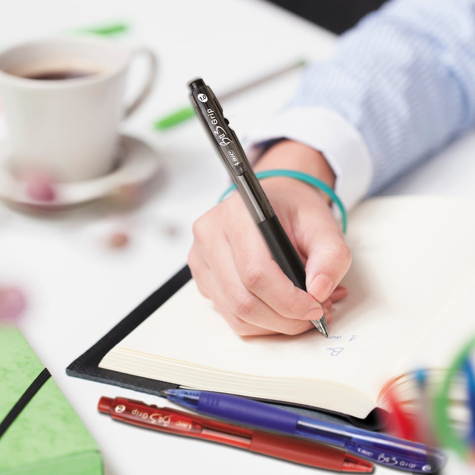 image 1 of BIC BU3 Retractable Black Pens 10 Pack