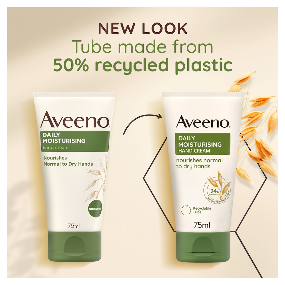 image 1 of Aveeno Daily Moisturising Hand Cream Moisturiser Sensitive Skin 75ml