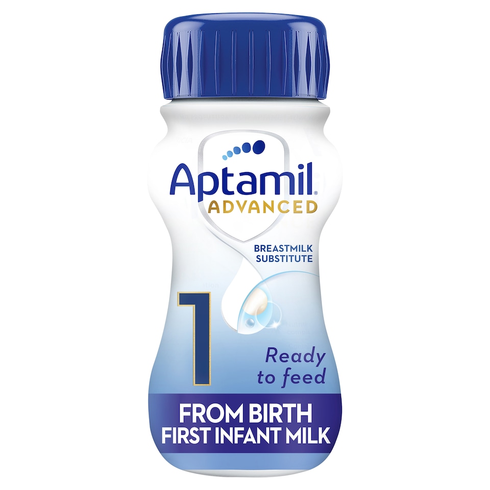 image 1 of Aptamil Advanced 1 First Baby Milk Formula Liquid Ready to Feed from Birth 200ml