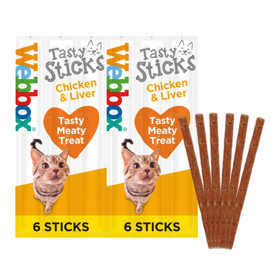 image 1 of Webbox Chicken & Liver Cat Stick Treats 6 Sticks