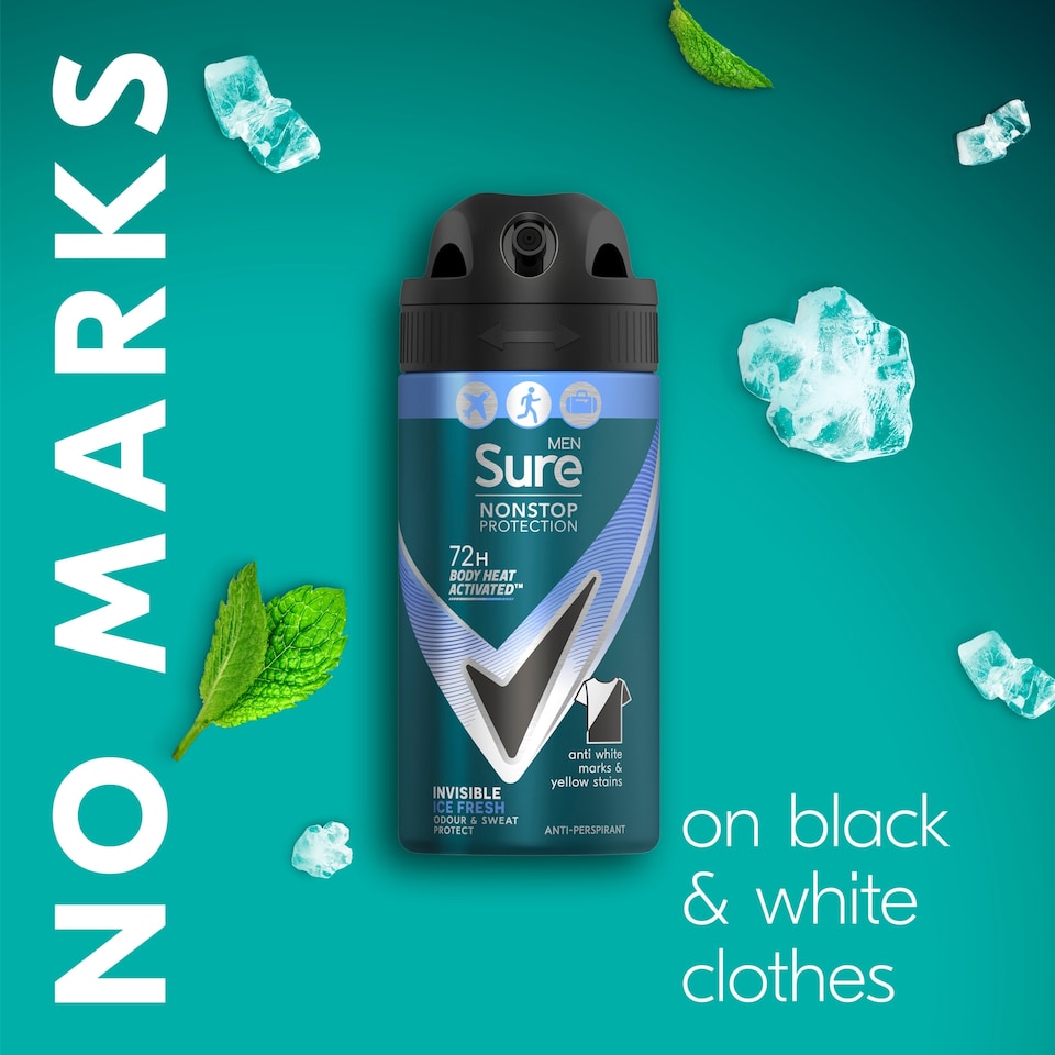 image 1 of Sure Men 72H Invisible Ice Fresh Antiperspirant 75Ml