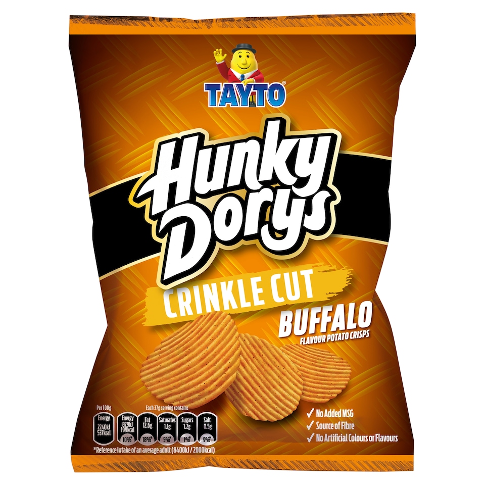 Tayto Hunky Dorys Buffalo Flavour Potato Crsps 37G