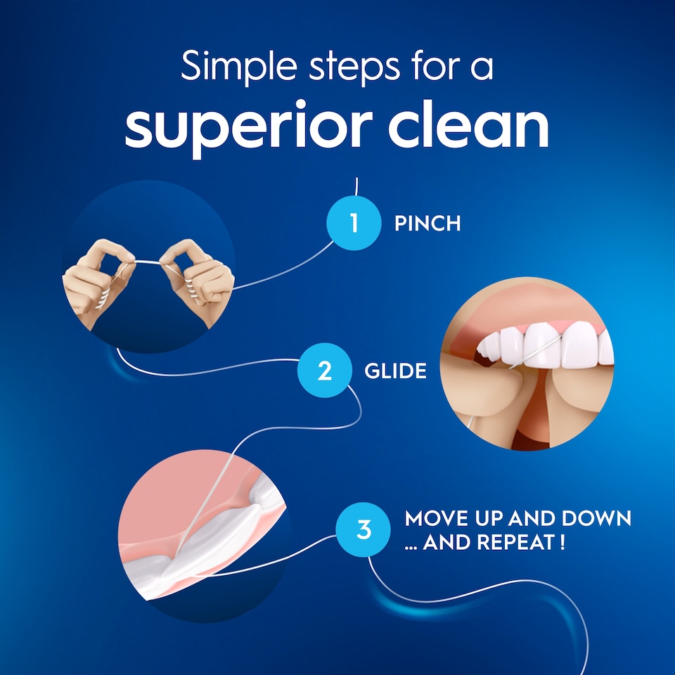 image 1 of Oral-B Satin Tape waxed Mint Dental Floss 50M