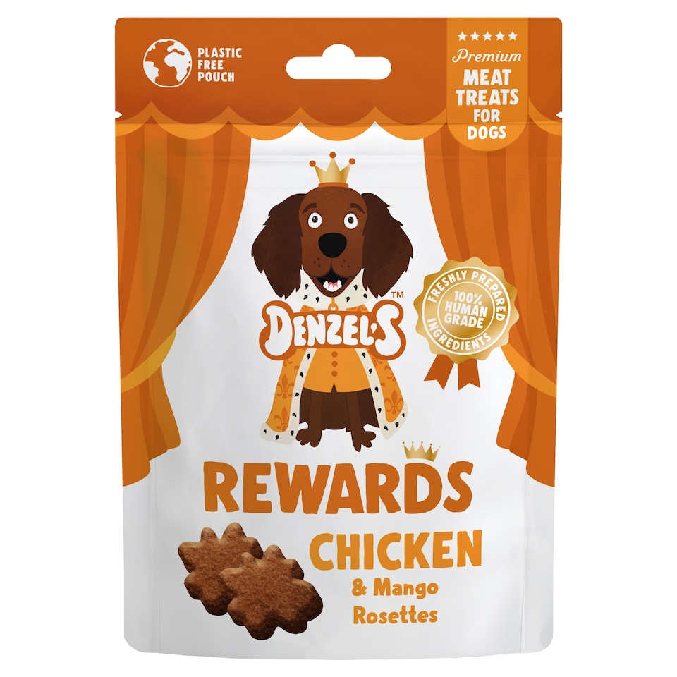 Denzel's Rewards Chicken & Mango Rosettes 70G