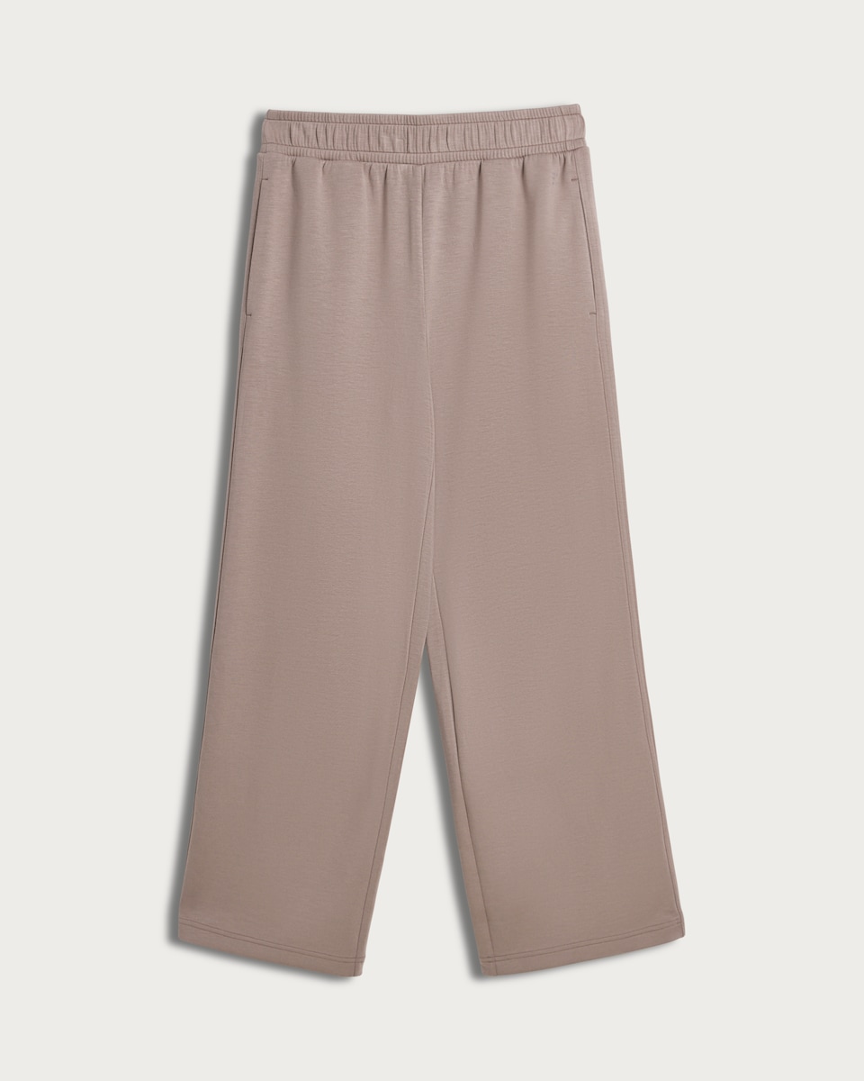 image 1 of F&F Active Modal Rich Wide Leg Joggers in Brown