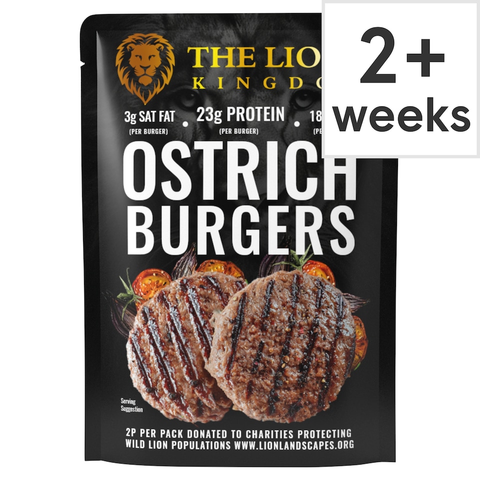 THE LIONS KINGDOM OSTRICH BURGERS 240G
