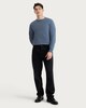 image 2 of F&F Pure Cotton Ribbed Crew Neck Jumper in Blue
