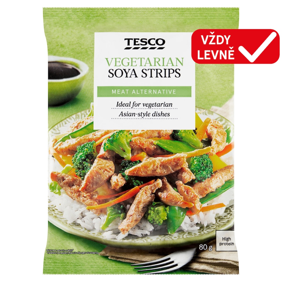 Tesco Vegetarian Soya Strips 80g