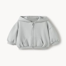 F&F Baby Cotton Rich Zip Up Hoodie in Grey