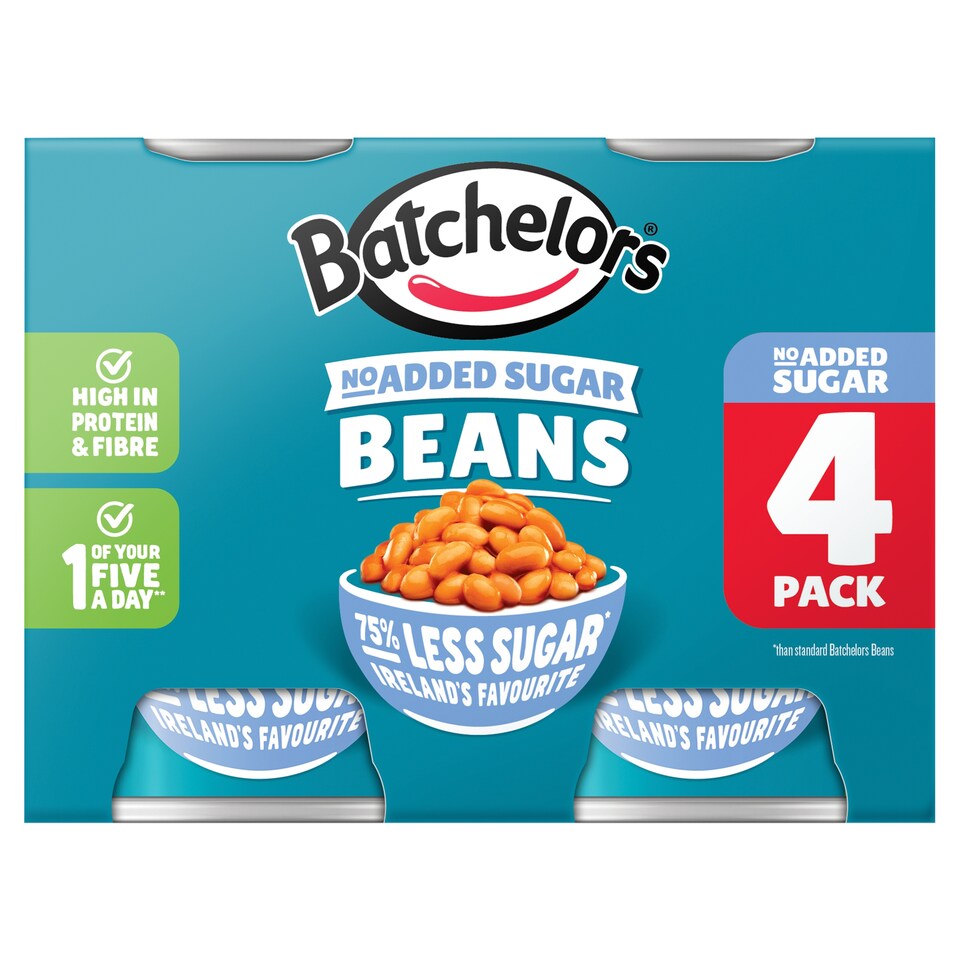 Batchelors No Added Sugar Beans 420Gm 4 Pack
