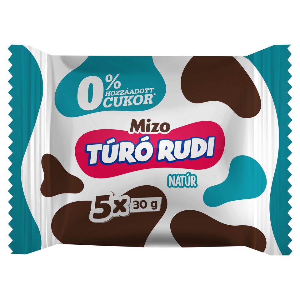 Mizo Túró Rudi natúr túródesszert kakaós bevonattal, édesítőszerekkel 5 x 30 g (150 g)