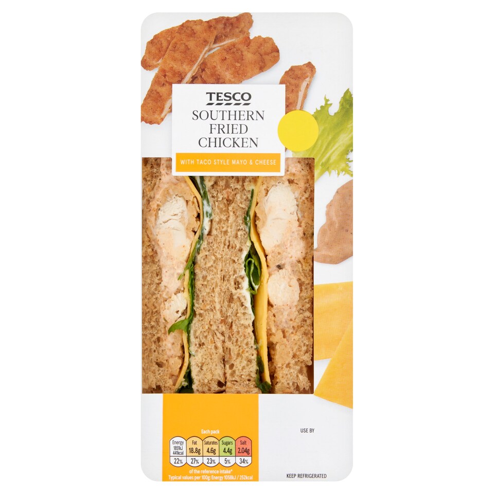 Tesco Southern Fried Chicken Sandwich 175G