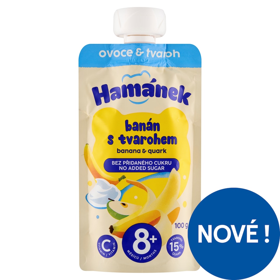 Obrázek 1 pro produkt Hamánek Banán s tvarohem 100g