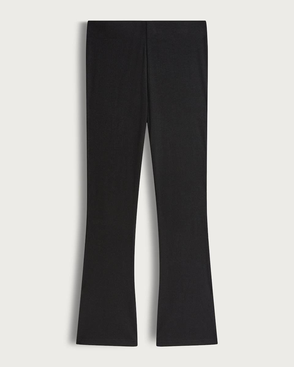 image 1 of OH ME OH MY High Waisted Flared Leggings in Black