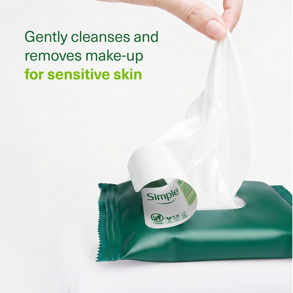 image 1 of Simple Age Resisting Wipes 20 Pack