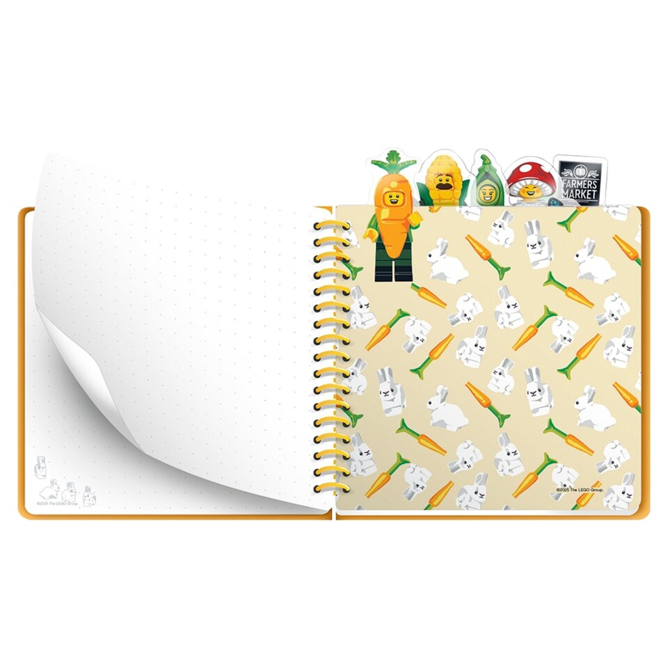 image 1 of LEGO Minifigures Tab Notebook Farmers Market 158 × 158 mm, 192 dotted pages