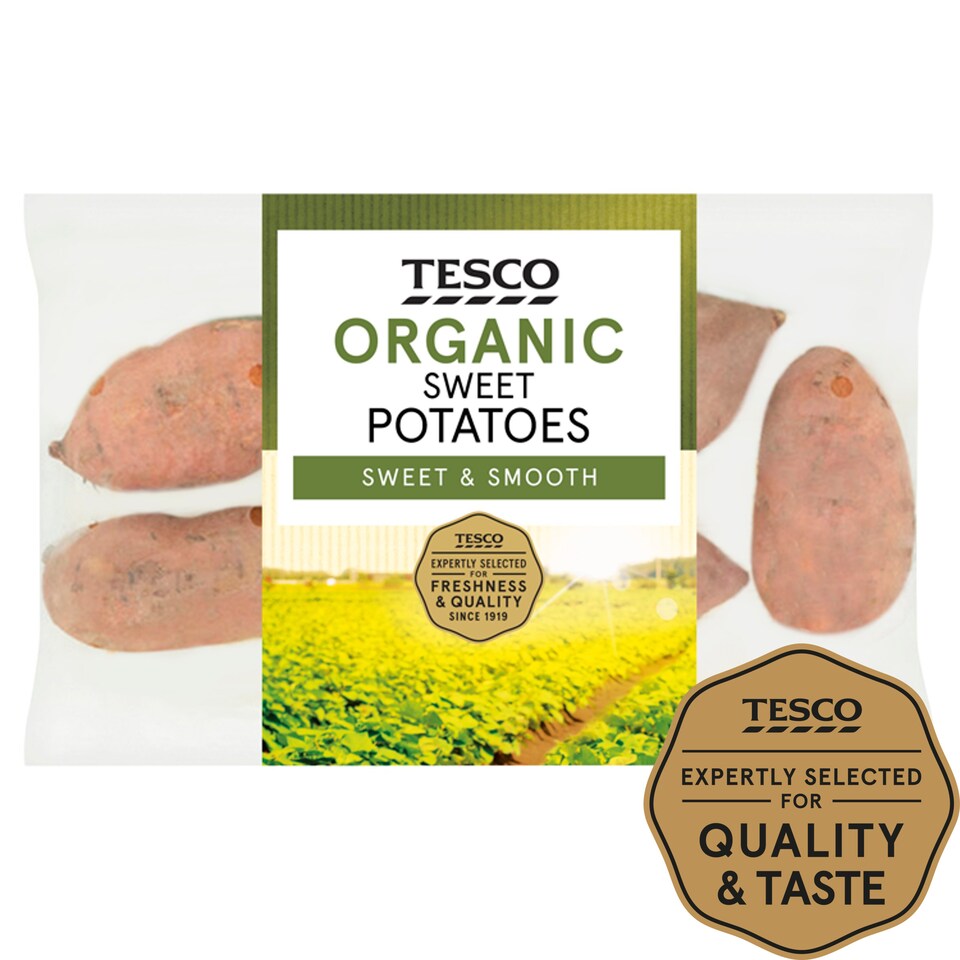 Tesco Organic Sweet Potatoes 750G Tesco Groceries