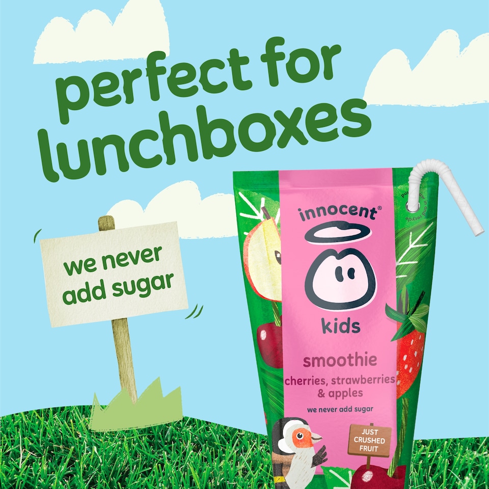 image 1 of innocent Kids Smoothies Cherries, Strawberries & Apples 4 x 150ml