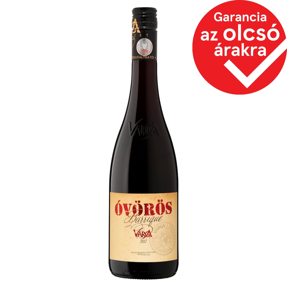 Varga Óvörös Barrique száraz vörösbor 0,75 l