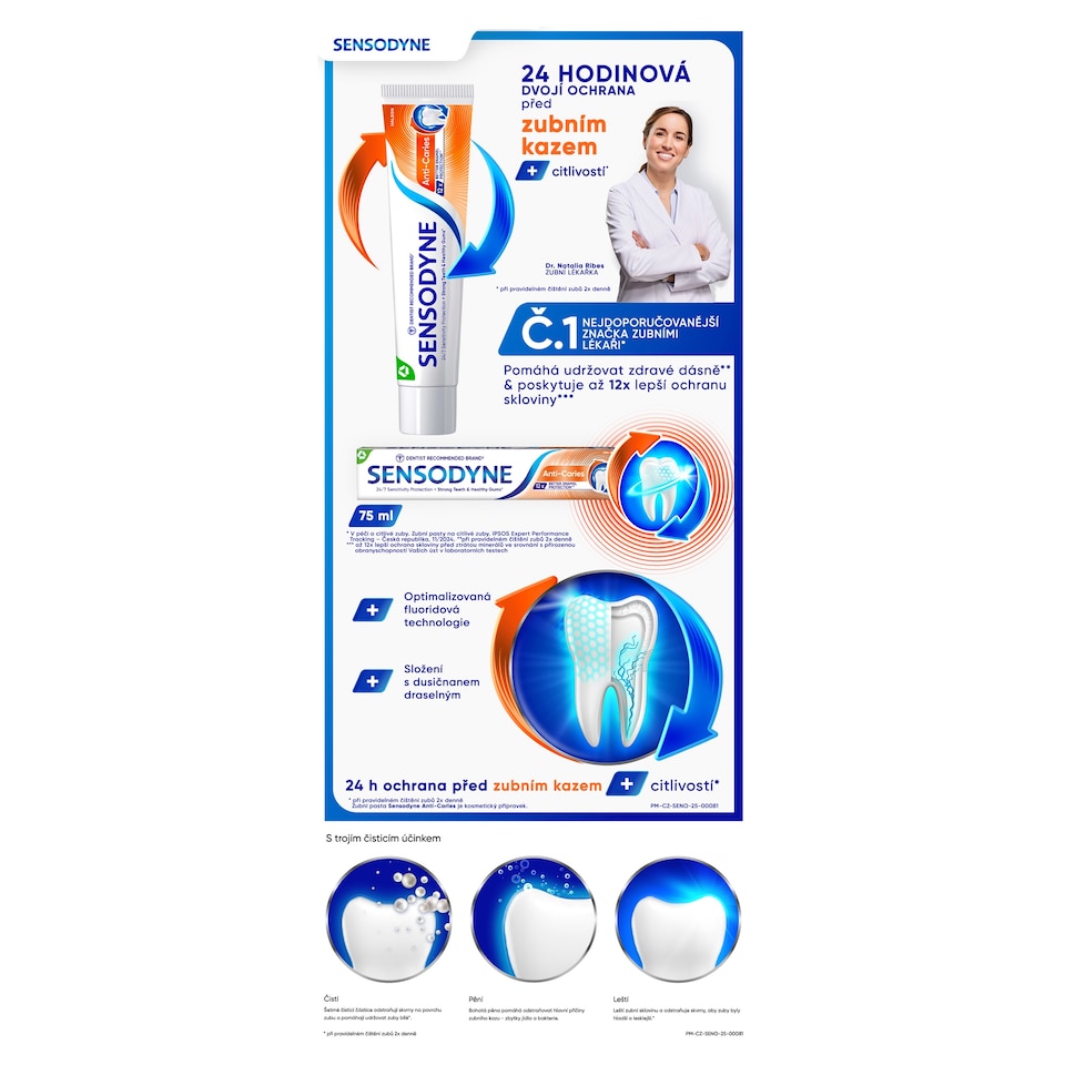 image 1 of Sensodyne Anti-Caries Toothpaste with Fluoride 75ml