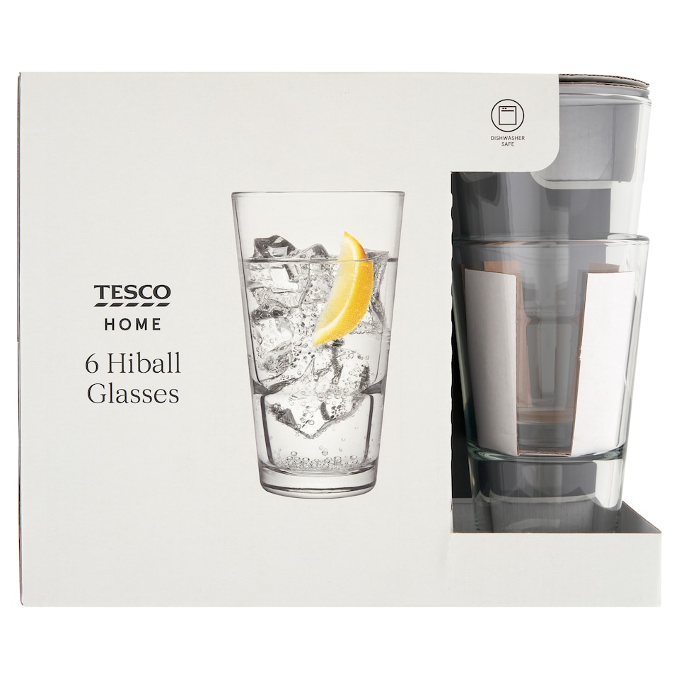 image 1 of Tesco Home 420 ml Hiballs Glasses 6 pcs