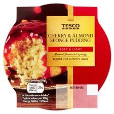 Tesco Cherry And Almond Sponge 115G