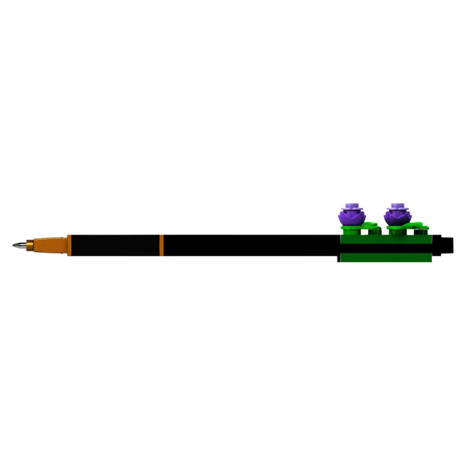 image 1 of Lego Botanicals Gel Pen with Building Toy Pen Topper Lavender Flower