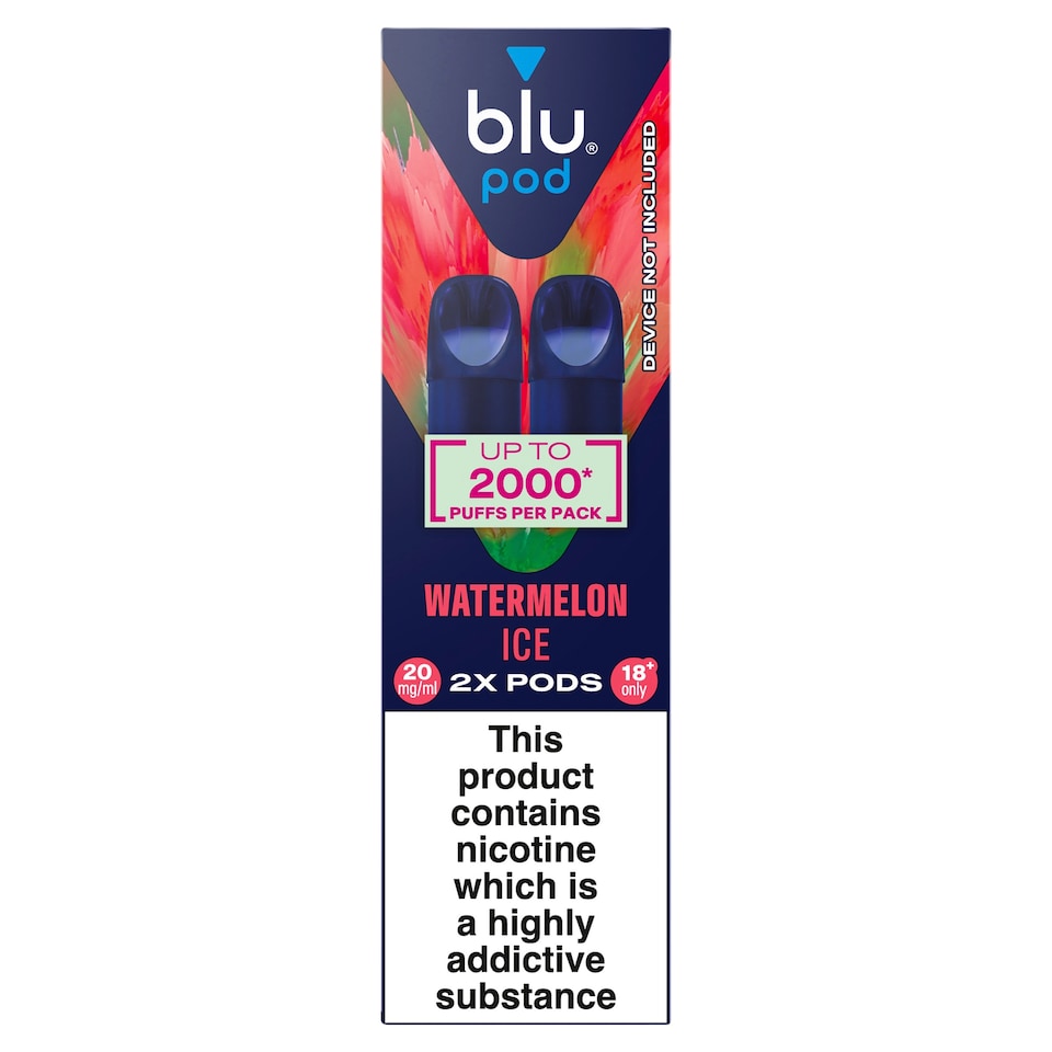 image 1 of blu bar pod Watermelon Ice 20mg/ml 2 x 2ml