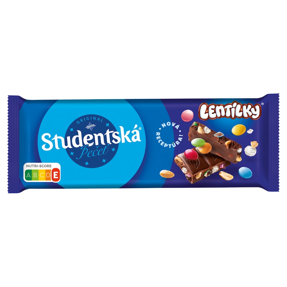 ORION Studentská pečeť Mléčná čokoláda a Lentilky s arašídy a želé 90g