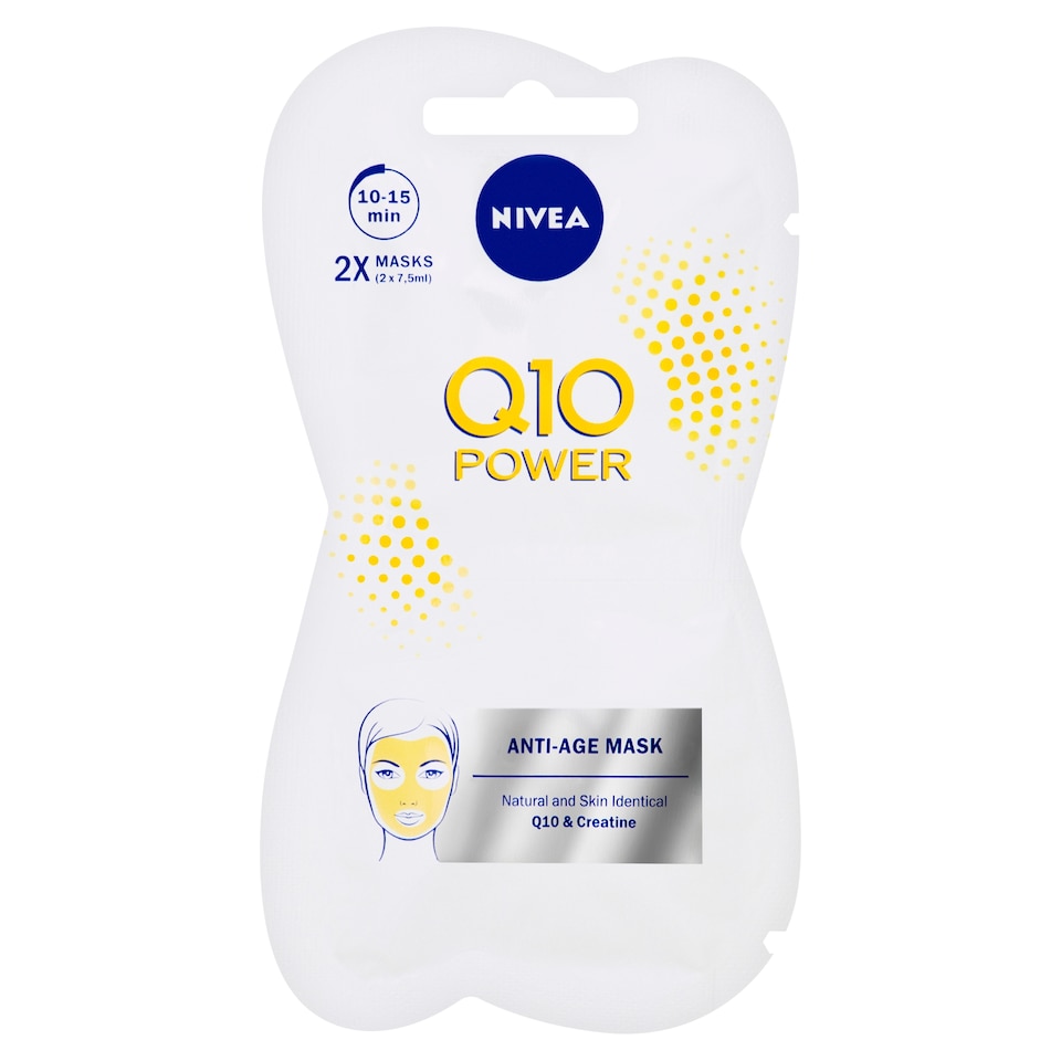 Obrázek 1 pro produkt Nivea Q10 Power Pleťová maska proti vráskám 2 x 7,5ml