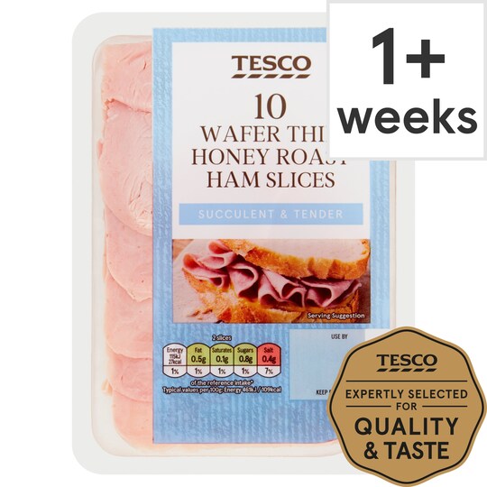 Tesco Wafer Thin Honey Roast Ham 125G Tesco Groceries