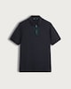 image 4 of F&F Pure Cotton Zip Neck Polo Shirt in Navy