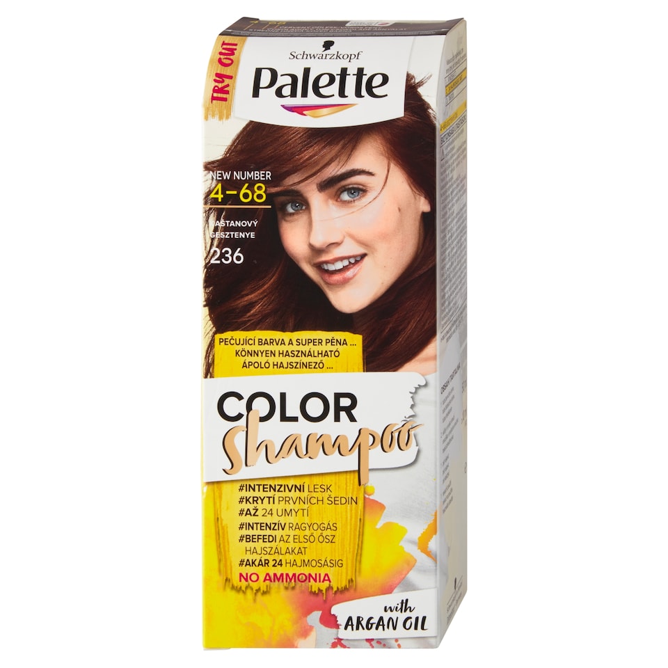 obrázok 1 z Schwarzkopf Palette Color Shampoo farba na vlasy Gaštanovohnedý 4-68 (236)