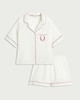 image 4 of F&F 2-Piece Pure Cotton Horseshoe Pyjama Set in Cream