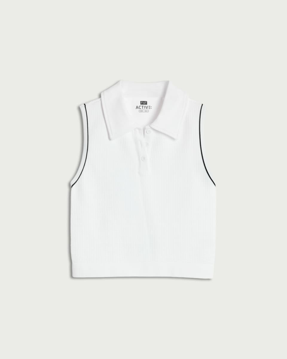 image 1 of F&F Active SEAMLESS Vest in White