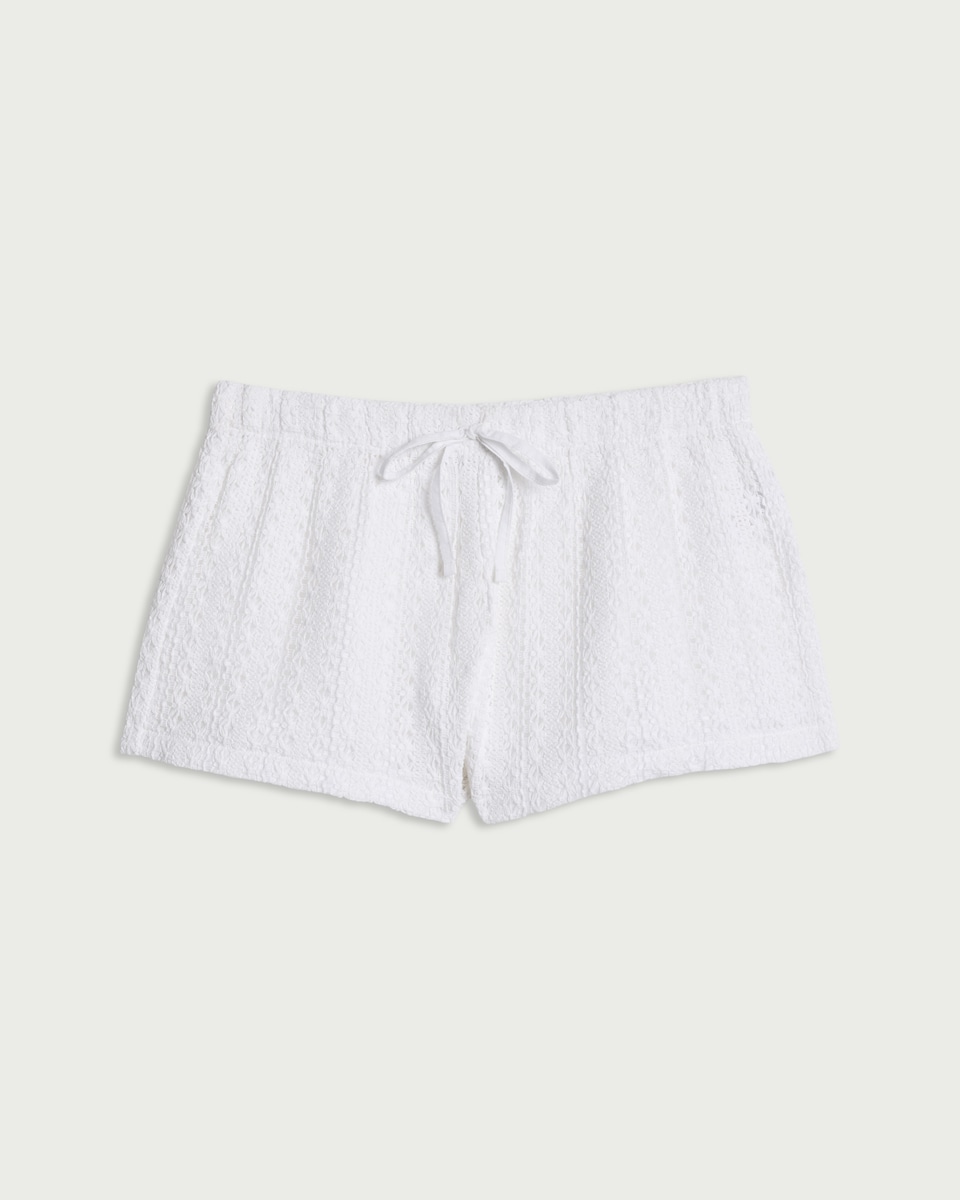 OH ME OH MY Pure Cotton Textured Shorts in White