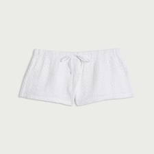 OH ME OH MY Pure Cotton Textured Shorts in White