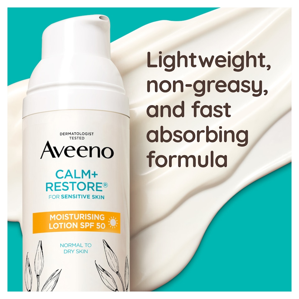 image 1 of Aveeno CALM+RESTORE Moisturising Lotion SPF 50 50ml