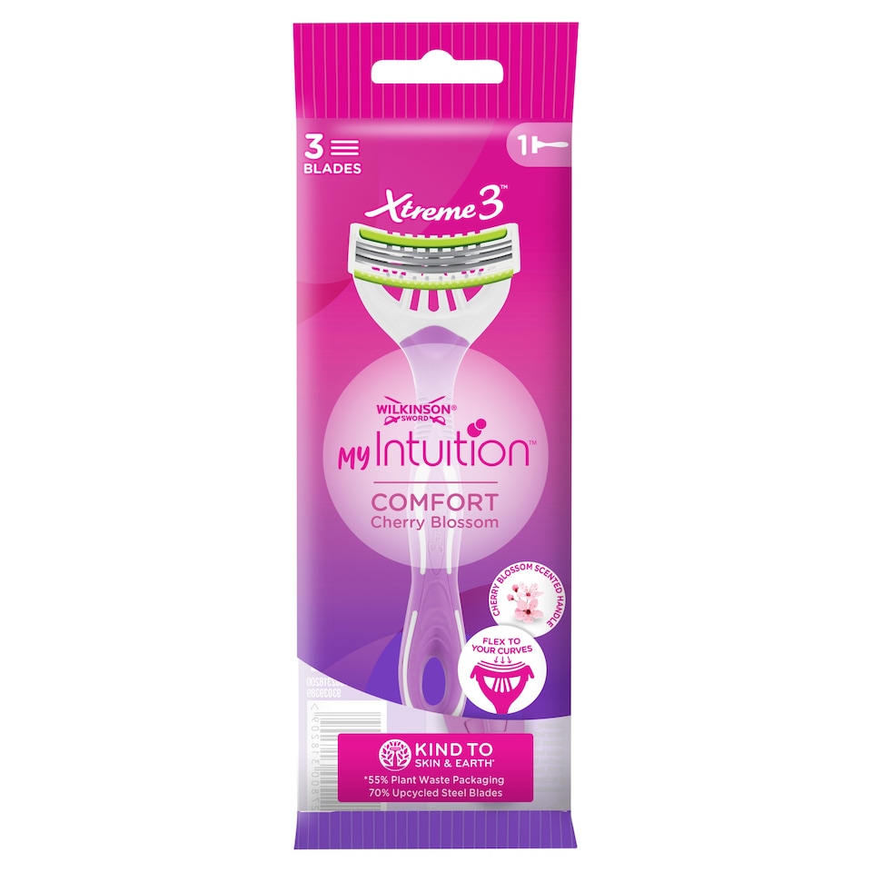 Wilkinson Sword My Intuition Xtreme 3 Comfort Cherry Blossom Disposable Razor